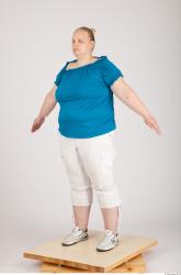 Whole Body Woman Animation references Casual Overweight Studio photo references